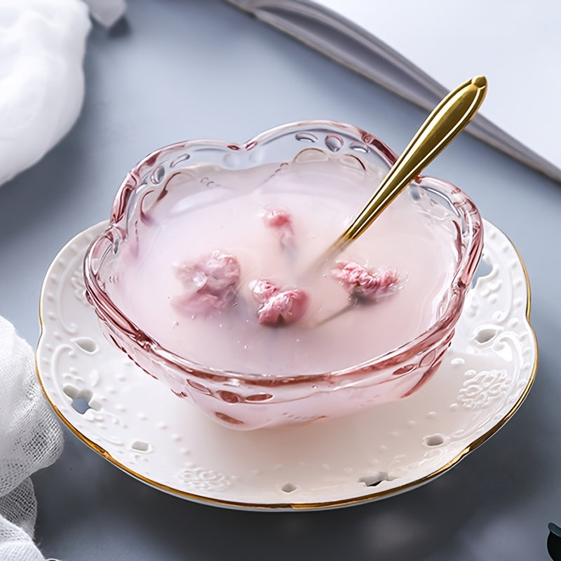 Simple Dining Room Glass Dessert Dishes Set Sugar Water Ice Cream Yogurt Bowl Bird'S Nest Snack Bowl Mianmian Ice Bowl Exquisite