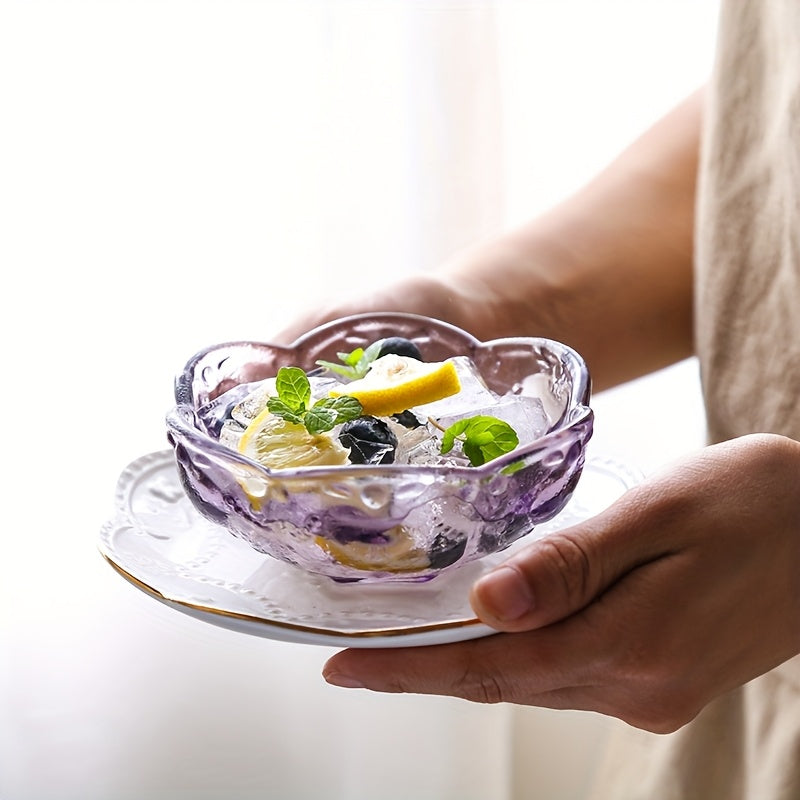 Simple Dining Room Glass Dessert Dishes Set Sugar Water Ice Cream Yogurt Bowl Bird'S Nest Snack Bowl Mianmian Ice Bowl Exquisite