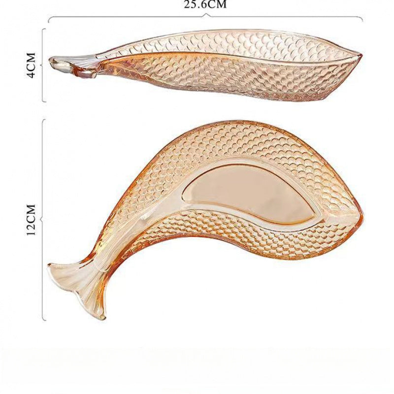 Annual Koi Fish Dish, Fruit Dish, Innovative Design, Reflective Shimmering Colors, Detailed Relief Fish Scales, Reinforced Candy Dish, Dried Fruit Dish, Home Snack Dish