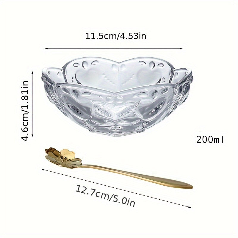 Simple Dining Room Glass Dessert Dishes Set Sugar Water Ice Cream Yogurt Bowl Bird'S Nest Snack Bowl Mianmian Ice Bowl Exquisite